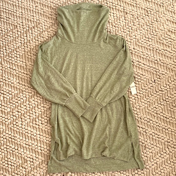 NWT: Anthropologie Maeve cowl neck tunic in moss/sage - Picture 1 of 2